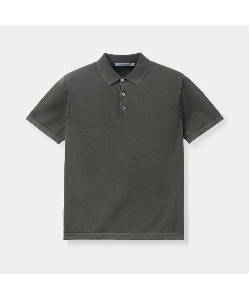 Silijeu Garment Dyed Half Sleeve Polo Sawam26561Khx