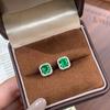Cultivate Cultivate Stone Square Bag Perfume Bottle Jewelry Set Women's Ring Earrings Pendant Necklace Three-piece Set