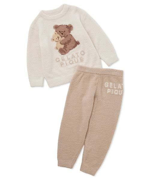 

KIDS Animal свитер с длинными брюками PKNT245448 BRW [Gelato Pique] &