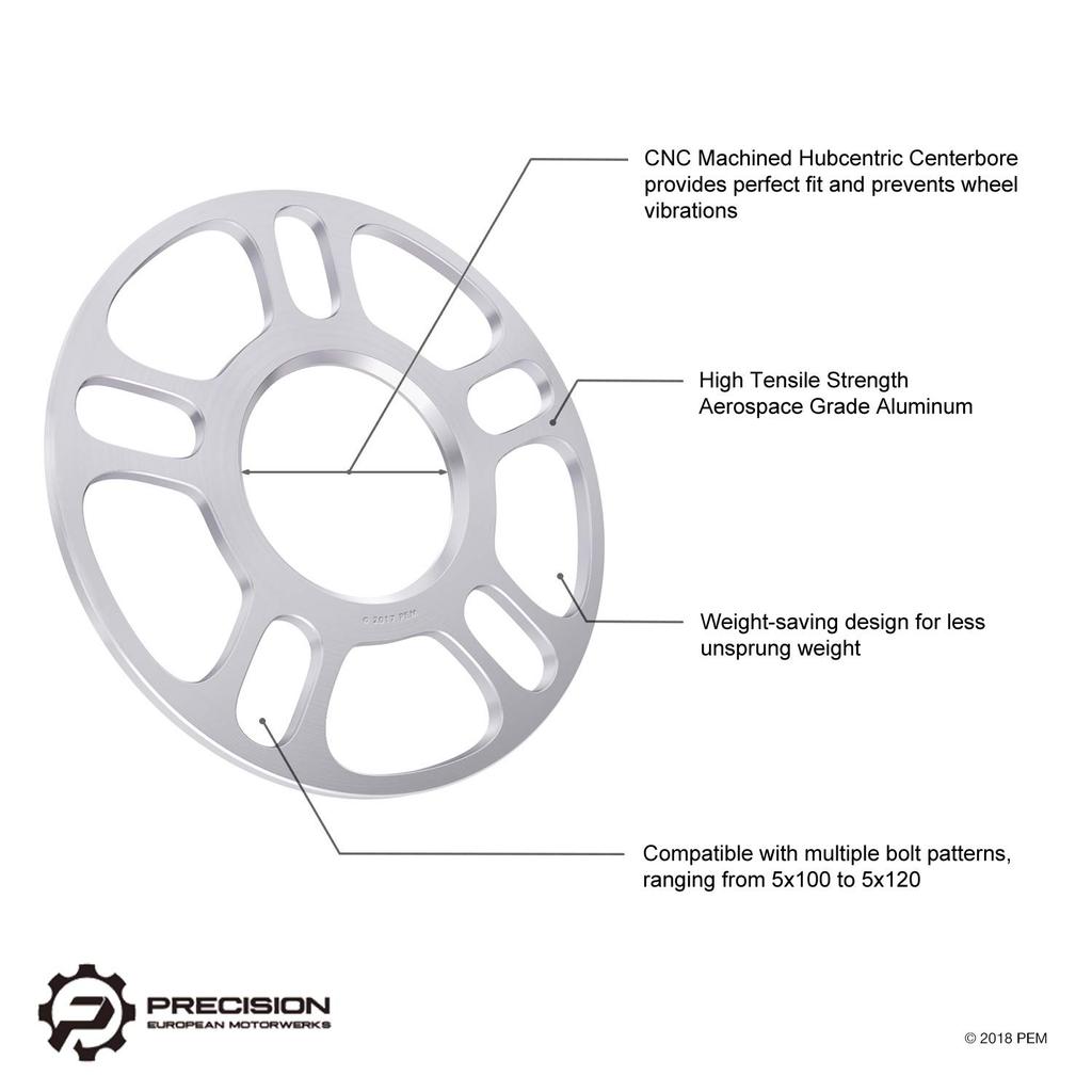 StanceMagic 2pcs 5mm 5x100 and 5x114.3 Hubcentric Wheel Spacers (56.1mm bore) Compatible with Scion FRS FR-S BRZ Baja Forester WRX Impreza STI