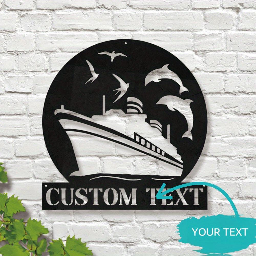 Sailor Captain Metal Sign Wall Decor Personalized Nautical Gift Home Art