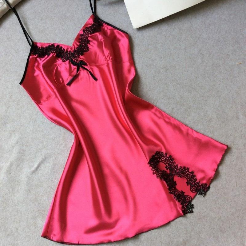 Satin Suspender Dress Pajamas Women Summer French Vintage Elegant Classic Basic Casual Mini Dress Homewear Chic
