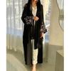 F413 Supply Cross-border E-COMMERCE Foreign Trade Middle East Dubai Women Clothes Embroidery Bat with Sleeves Loose Cardigan Gown In Stock