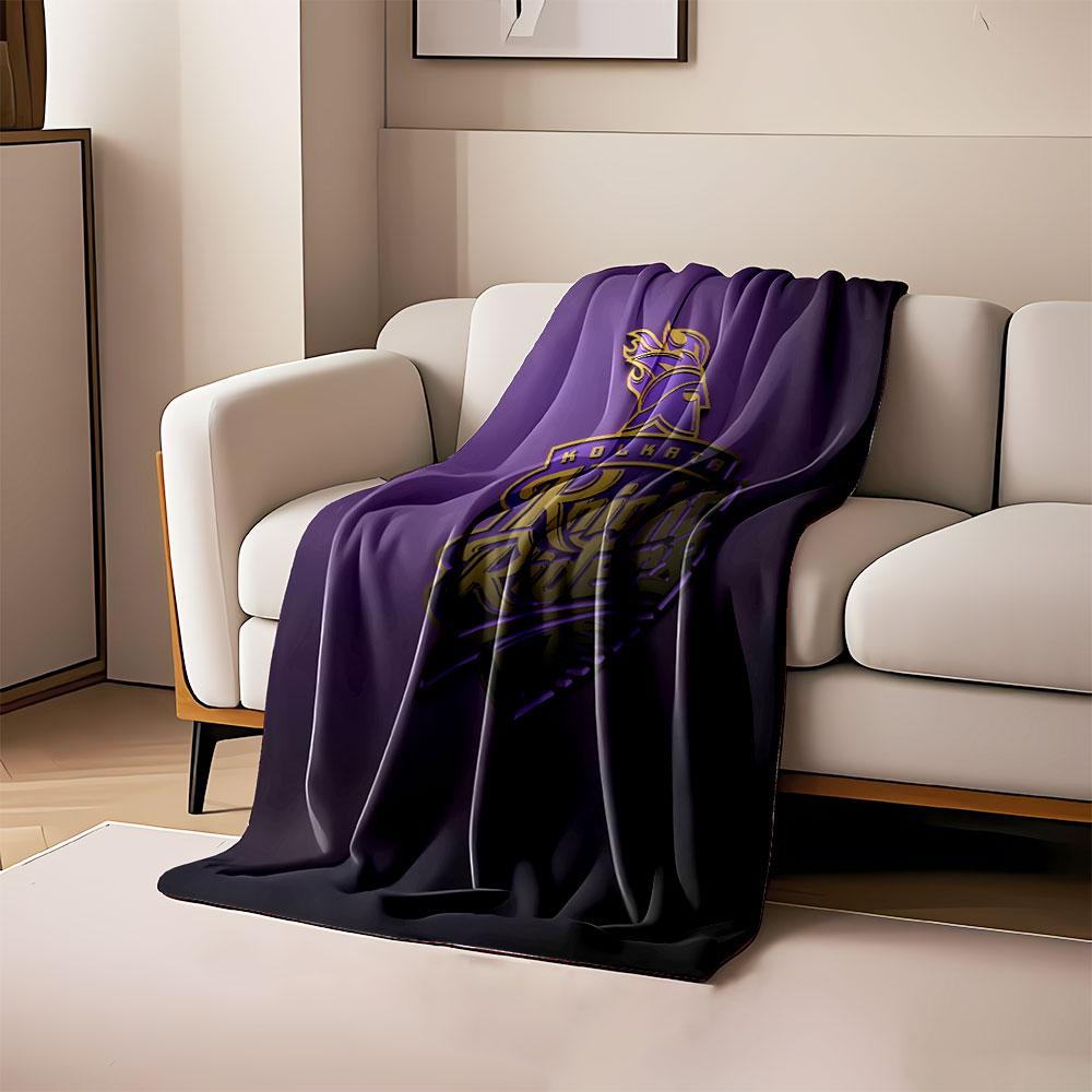 Kolkata Knight Riders Emblem print blanket soft and cozy perfect for the living room bed sofa or a nap,gift