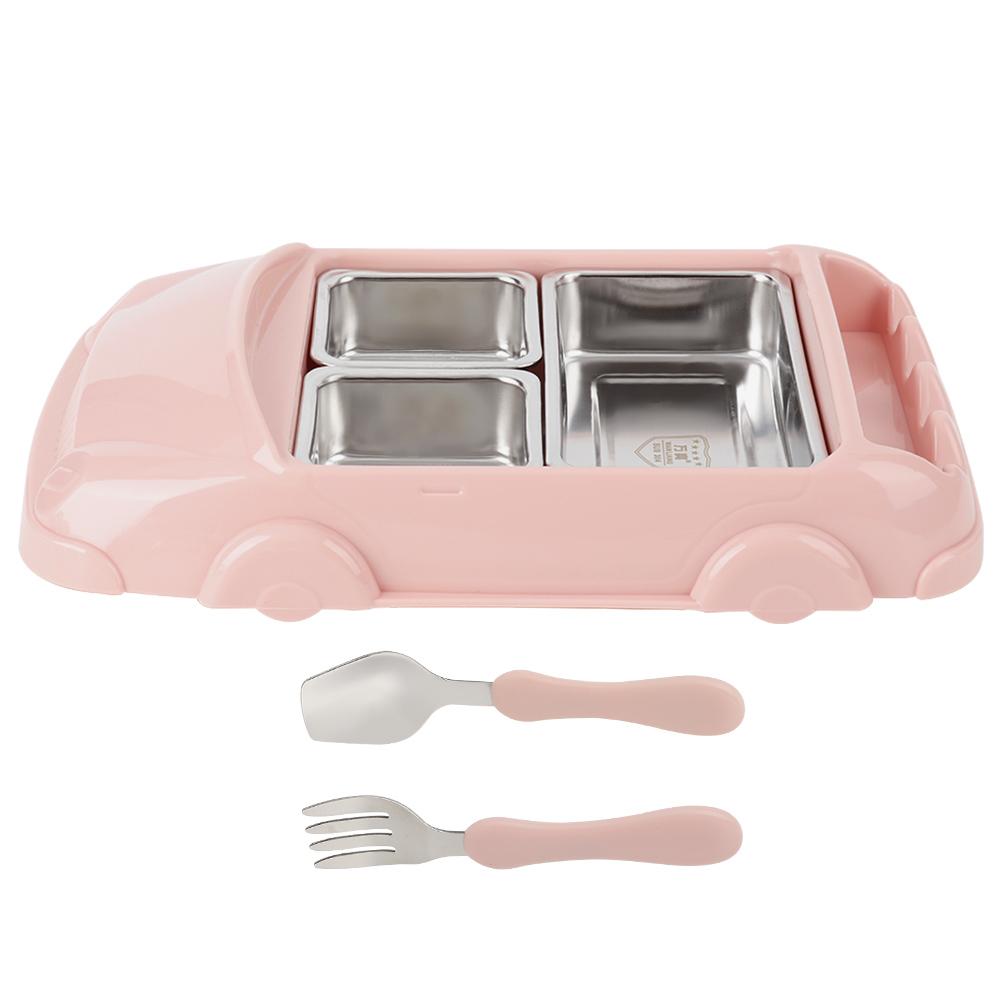 

Food Grade Stainless Steel Anti scald Divided Lunch Box Food Storage Container (Pink)
