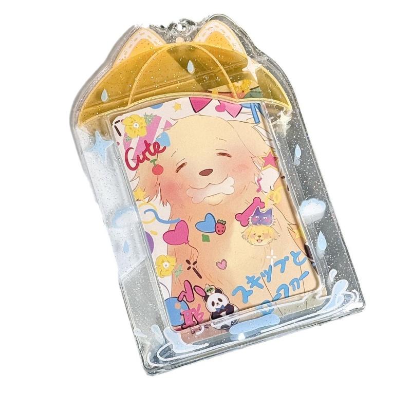 1 Stück Niedlicher Süßer Kartenständer Schirm Acryl Fotokartenhalter Koreanische Ins Idole Fotorahmen 3 Zoll Desktop Deko Kartenhülle