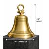 Clopot Artizanal Diametru 16 Inch Înălțime 22 Inch Sunet Puternic și Clar