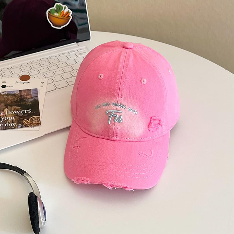 Summer Outdoor Sun Protection Baseball Cap With Embroidered Letters For Women And Teens