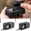 Silicone Lens Cap and Camera Cover Set, Black Carry Case with Open Front Area, Battery Door Access and Outdoor Travel Storage Use Daily