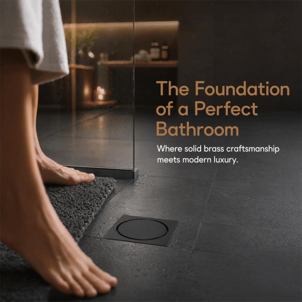Black Shower Drain Kit Brass Floor Drain Retro Style Floor Drain Strainer  Balcony