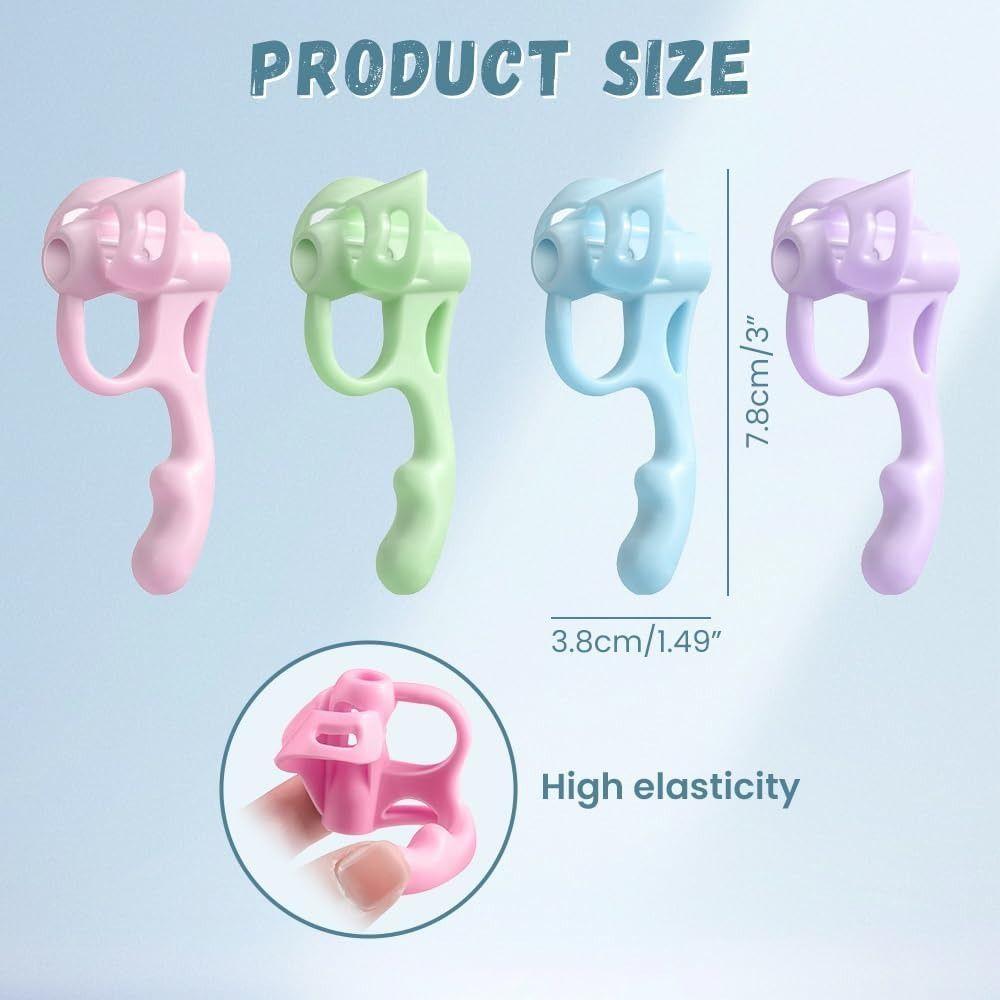 1pc Comfortable Silicone Pencil Holder Soft Pen Writing Aid Tool Pencil Holder  for Kids Handwriting