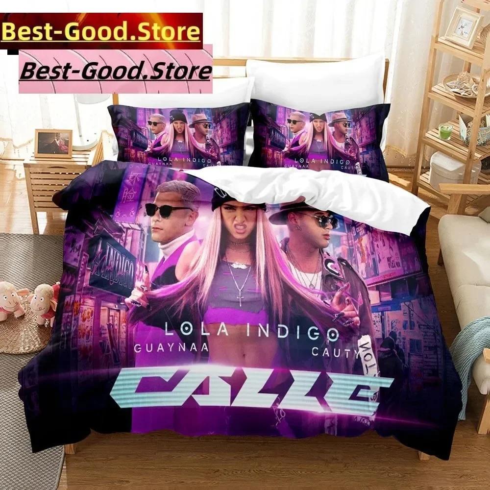 3D Singer L-Lola Fashion Índigo Bedding Set Duvet Cover Full Queen King Size Pillowcase Printed Aldult Kid Bedroom Single Twin