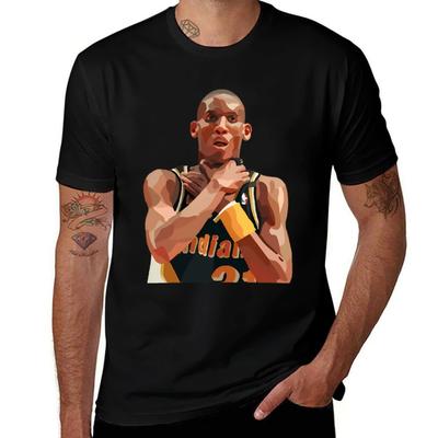 Reggie Miller T-shirt Lyxig herr överdimensionerad toppar herr grafiska t-shirts paket