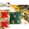Luxurious Embroidered Sequin Christmas Tree Throw Pillow Cover With Snowflake Design