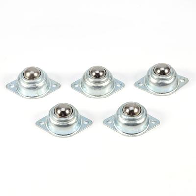 5 Pcs Metal Iron Steel Universal Transfer Bearing Ball Roller Mounted Ball 2 Holes