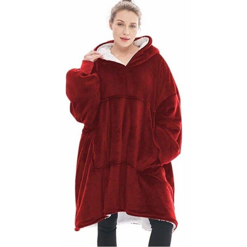 Warm And Cozy Oversized Blanket Hoodie For Adults And Kids With Giant Pocket