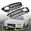 2Pcs Front Bumper Lower Fog Light Lamp Grilles Replacement Fit for A5 08‑11