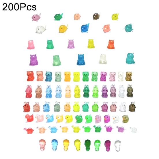 Im Dunkeln leuchtende Mini-Tierfiguren Mysteriöse Überraschungstüten Spielzeug Leuchtende Bauernhof-Ozean-Figuren Niedliche Harzdeko für DIY-Bastelarbeiten & Märchengärten