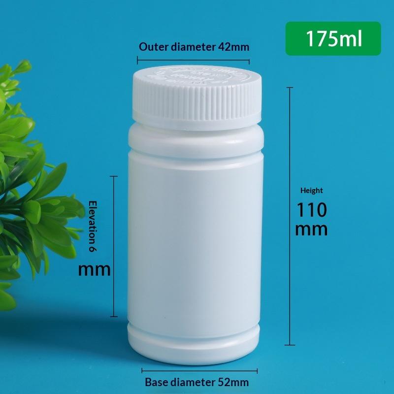 10 Stück 20-225ml Pillenfläschchen Tabletten Kapseln Pulver Tragbare Behälter Kunststoff HDPE Weiße Versiegelte Leere Flaschen