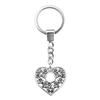 Minimalist Tags Heart Keychain Text Love Theme Key Ring 30mm Ring