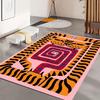 Soft Cozy Abstract Tiger Printed Area Rug Non Slip Washable Floor Mat for Living Room Bedroom Bohemian Style Home Decor Carpet