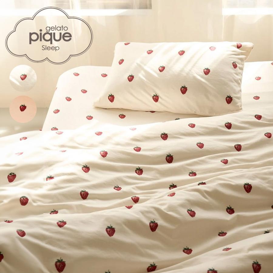 gelato pique Sleep Strawberry pattern 3-piece set (semi-double) psgg259012 gelato pique bedding set gelato pique