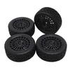 4PCS 1 10 RC Rally Car Tires Replacement for Tamiya TT01 Xv02 Sturdy Plastic 70mm RC Car Maze Tire Wheel Rim Black