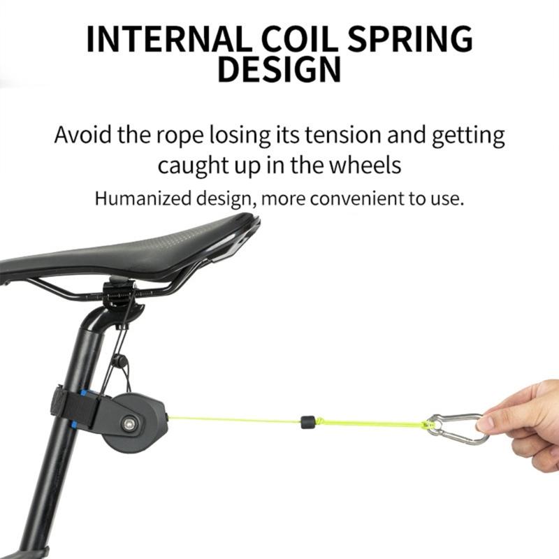 Retractable Bicycles Tows Rope Bike Towing System Rope Cycling Stretch Pull Rope for Long Trip Bike Towing System