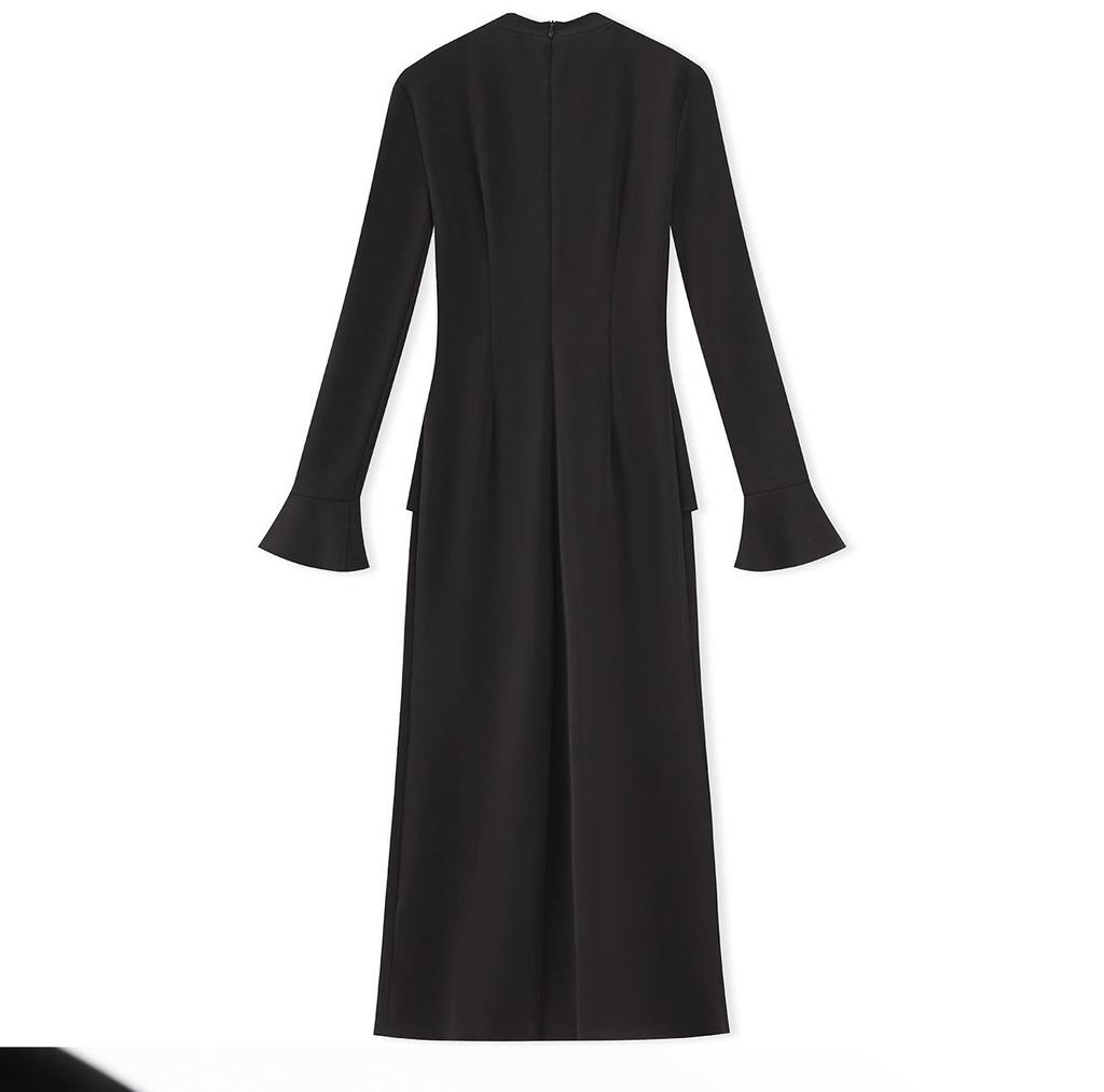 Autumn Style Slimming Rhinestone Waist-Hugging Evening Dress