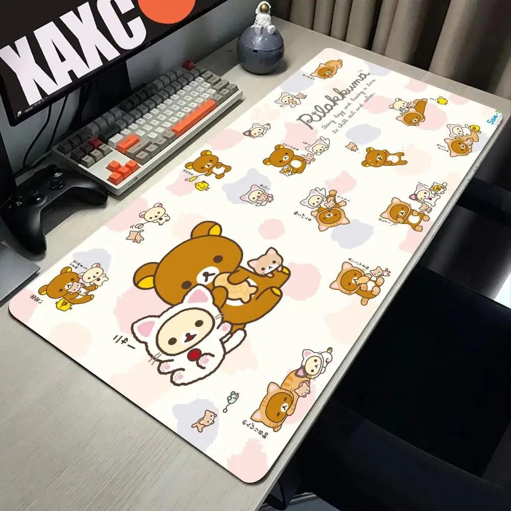 Large Mouse Pad Rilakkuma-es Mousepad Gamer Office Accessories Pc Cabinet Games Desk Mat Computer Desks Keyboard Gaming Mats
