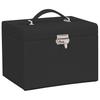 4 Tier Jewelry Box with Mirror Lockable Black
