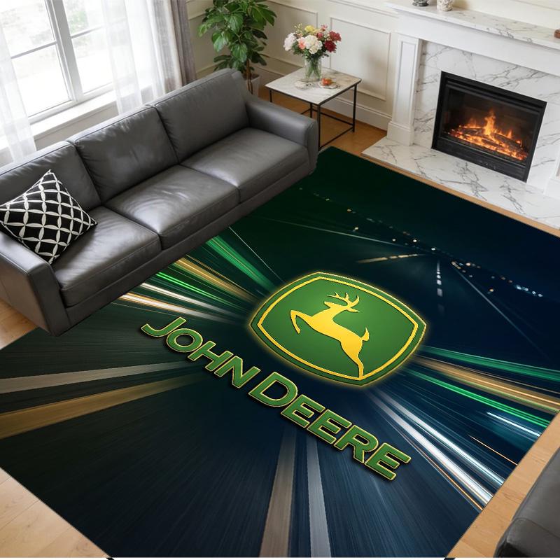Tapis Peluche Velours Cristal John Deere Usure ?Anti-résistant ?Tapis de sol antidérapant pour décoration intérieure de la maison