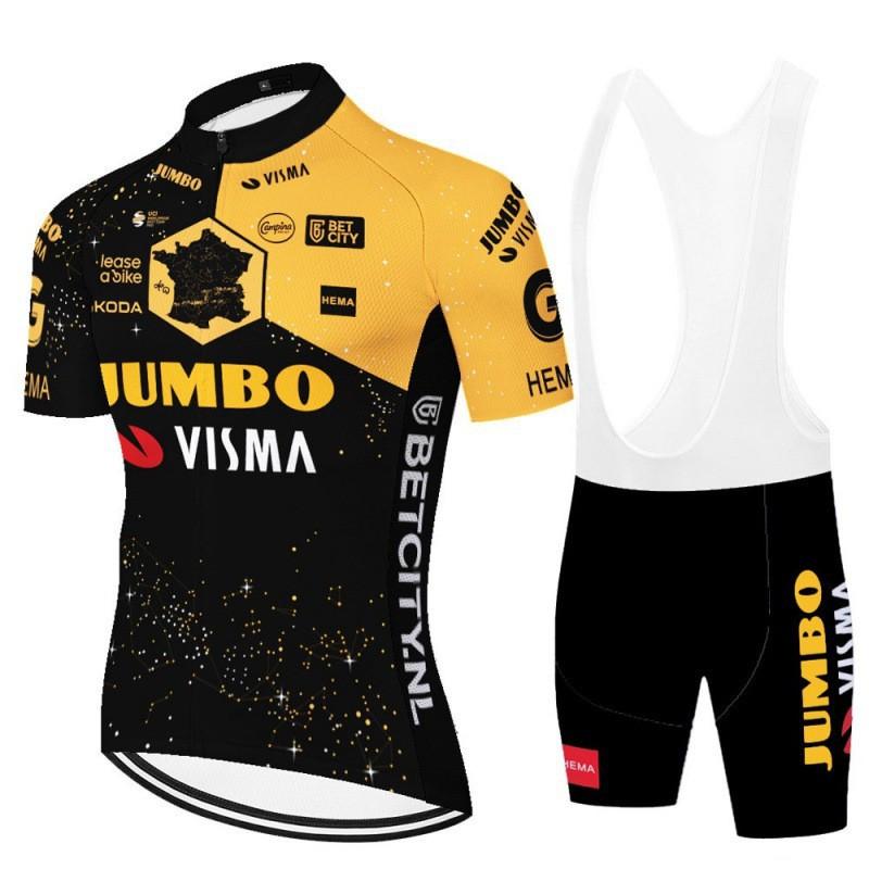 Men's Women's Tour De Cycling Suit With Strap Short-sleeved Team Edition Bicycle Outdoor Sports