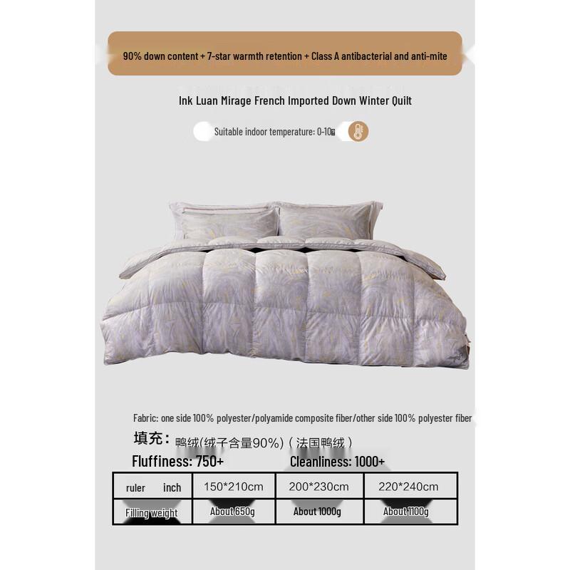 Mercury Home Textiles 90% White Duck Down Duvet