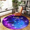 1pc Galaxy Nebula Round Chair Mat Area Rug - Non-Slip, Floor Mat for Office, Bedroom, Home Decor Christmas Gift P0811144
