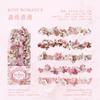 10-Sheet Long Strip Floral Border Sticker Pack Elegant Flower Frame Designs Soft Tones Self-Adhesive for Journal DIY Scrapbook