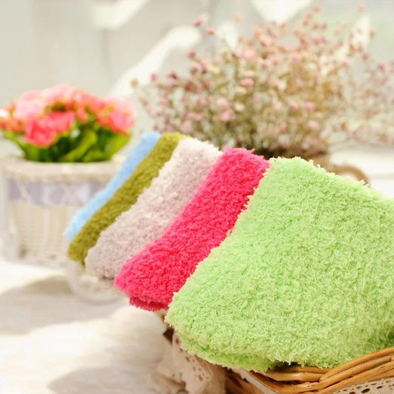 1 Pairs Cute Mink Velvet Socks for Women Girls Autumn and Winter Thicken Thermal Coral Velvet Sleep Plush Floor Plush Socks