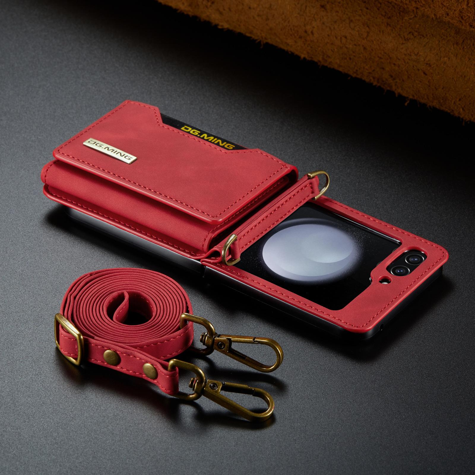 

для samsung z flip 5 Портативний чохол-гаманець зі слотом для карток для Samsung Galaxy Z Flip 5 5G Flip5 Zflip5 Аксесуари для телефону Leahter Coque for Samsung Z Flip 5