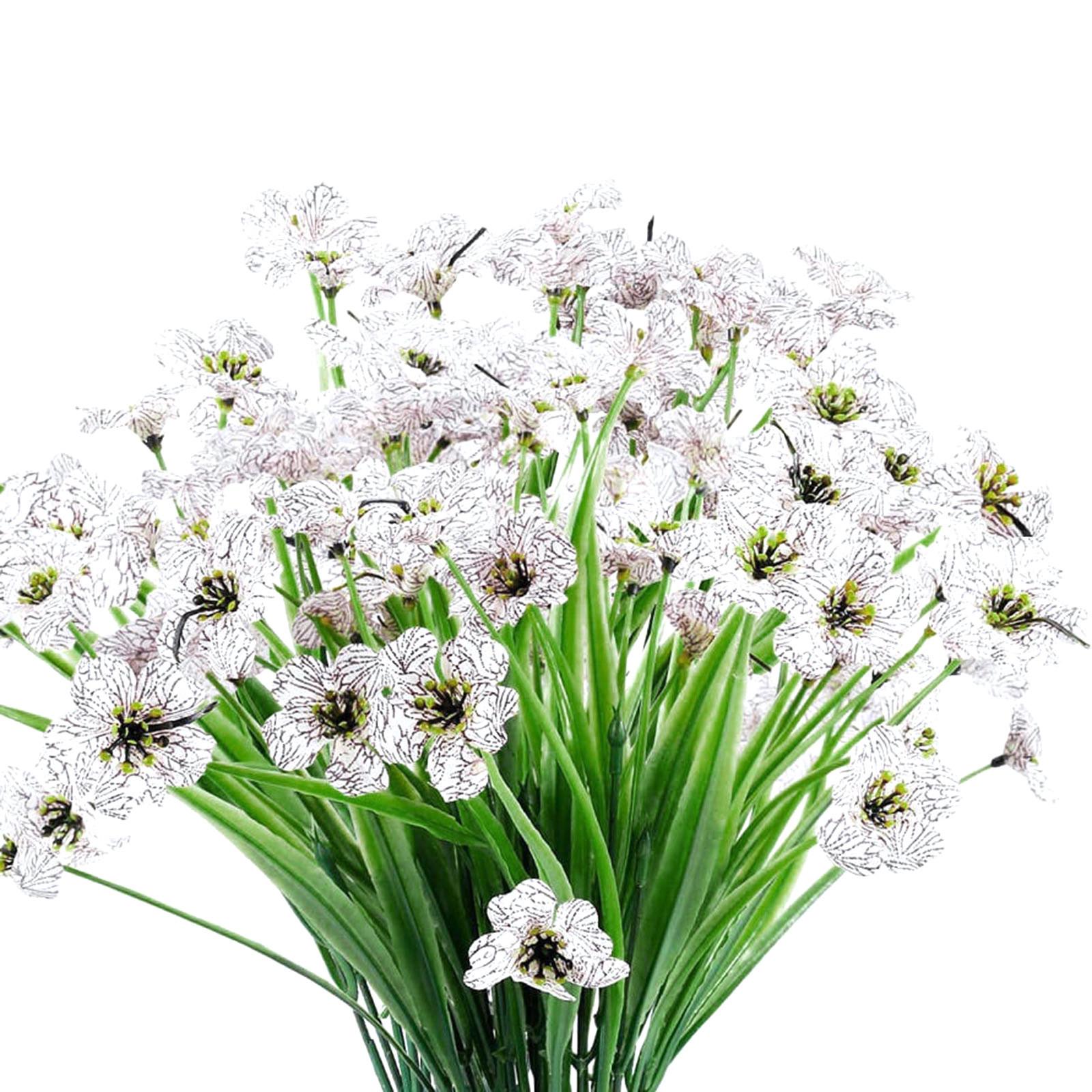 

6шт искусственные шелковые цветы для украшения домашнего кухонного свадебного стола One Size белый