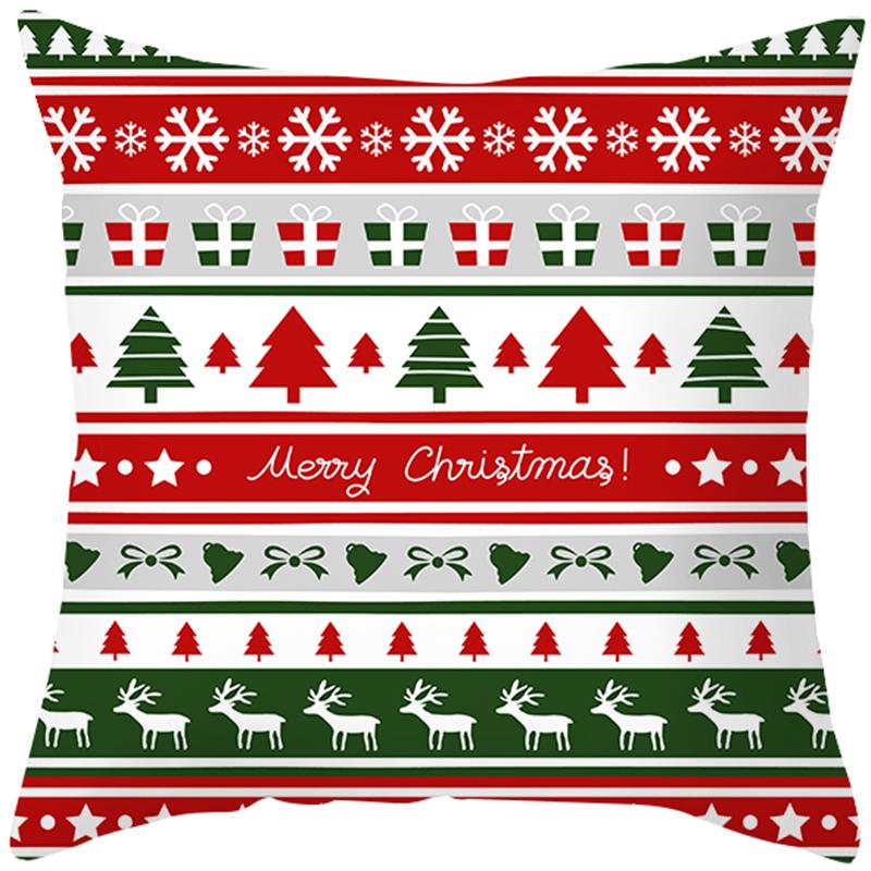 Cartoon Christmas Tree Elk Snowman Christmas Decoration Pillow Set Solo -Launched Room Automobile Study Office Pillow Pillow