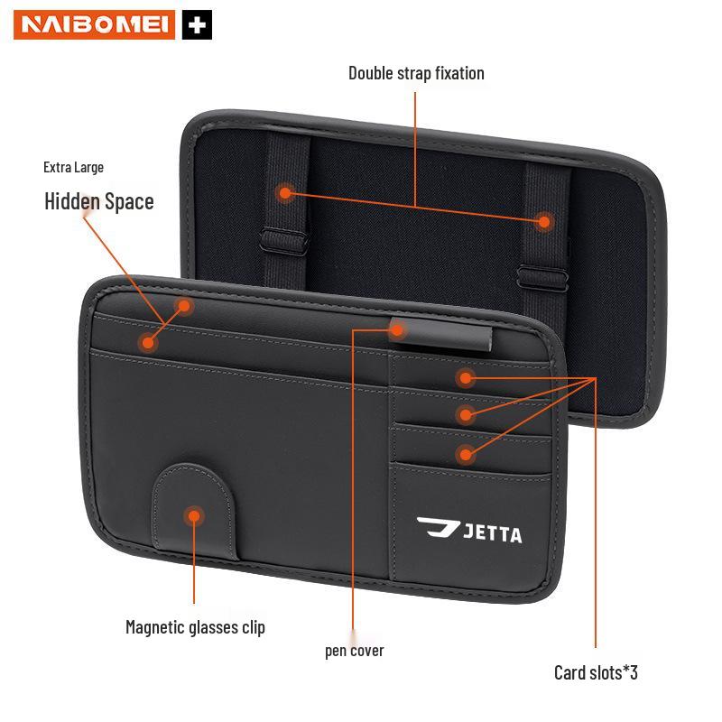 Jetta VA3/VA7/VS5/VS Car Sun Visor Multi-functional Glasses and Card Clip Holder