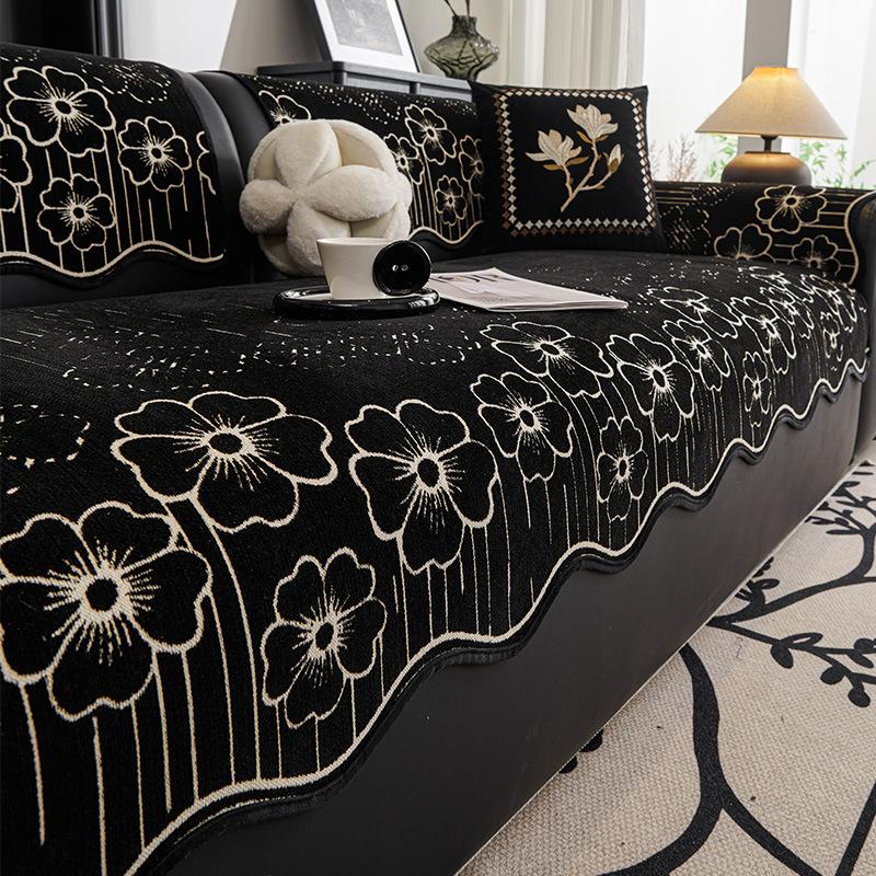 New Irregular Shaped Chenille Sofa Towel Luxury Sofa Covers For Living Room All Season Universal Anti-slip Sofa Mat Seat Pad