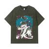 275 GSM Washed T-shirts 100% Cotton Yu-Gi-Oh V7 Seto Kaiba Print Unisex Heavy Cotton T Shirt