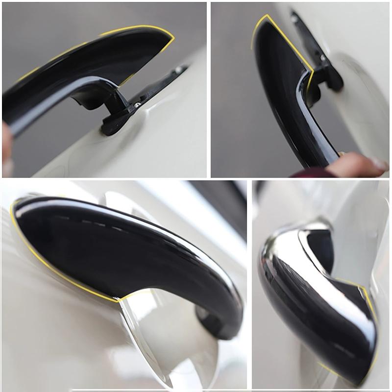 4pcs Side Door Handle Cover Tailgate Trim For Mini Cooper One D S JCW R55 Clubman 4Doors 2007-2014 Grip Bar Anti-scratch Shell