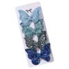 4Pcs Colorful Glitter Ribbons Glitter Hair Clip Double Butterfly Design Sequins Hair Clip  For Girls