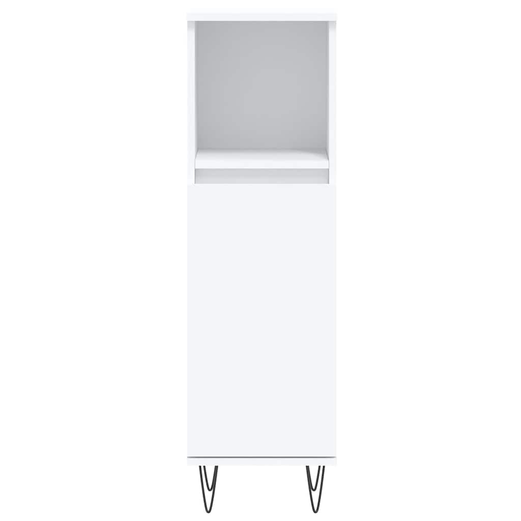 3 Piece Bathroom Furniture Set White Particleboard