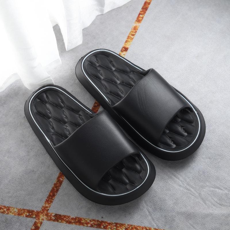Slippers women's indoor home bathroom bath non-slip thick bottom deodorant couple men's cool slippers