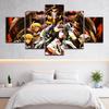 No Frame Picture Modular 5 Pcs Anime Characters Overlord Wall Art Canvas Painting Posters and Prints Living Room Decoration Home