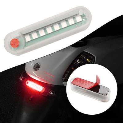 Solar Strobe Warning LED Lamp Solar Rechargeable Night Driving Safety Light Strobe Flash Motorcycle Car Decorative Lights