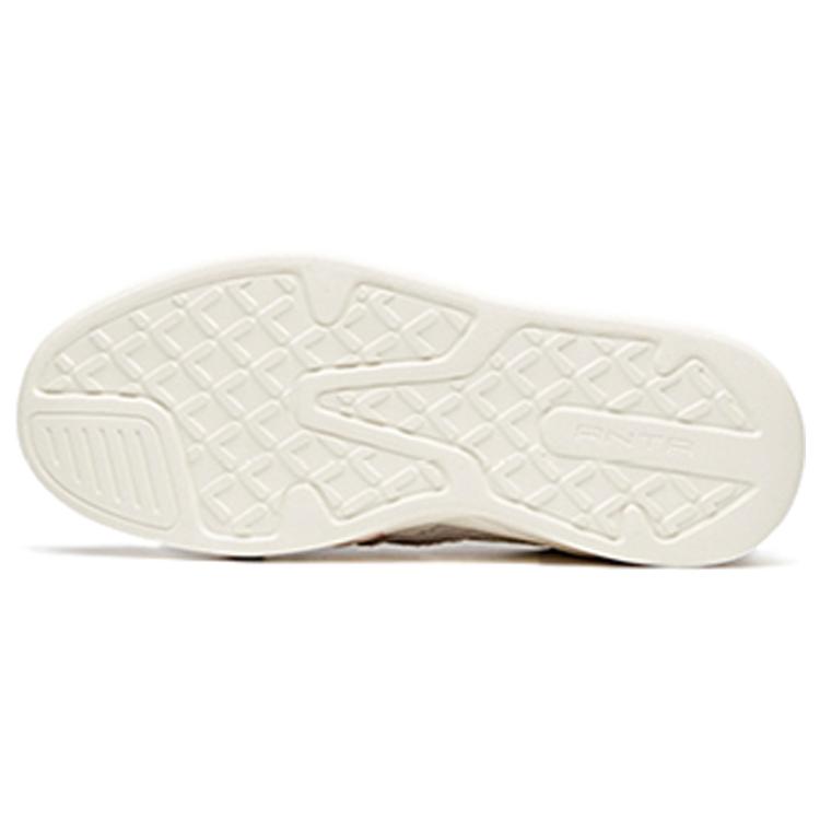 New Anta Slip Resistant Cushioning Wear Resistant Low Top Skateboard Shoes Men's Black White 112038046-1